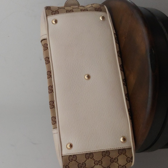 Authentic Gucci GG Monogram Supreme Sherry Web Princy Boston Tote Shoulder Bag - Picture 7 of 14